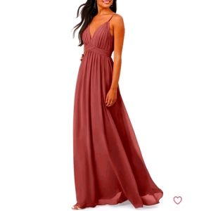 Azazie DESERT ROSE Rowena dress. PREGNANT FRIENDLY